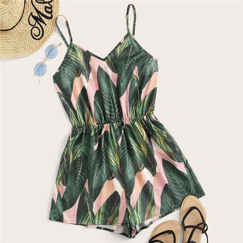 Tropical Summer Rompers Womens